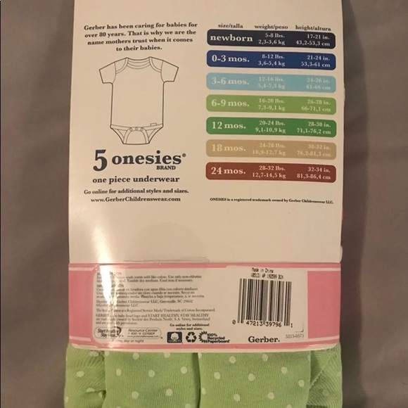 Gerber 5 Pack Onesies - Picture 2 of 2